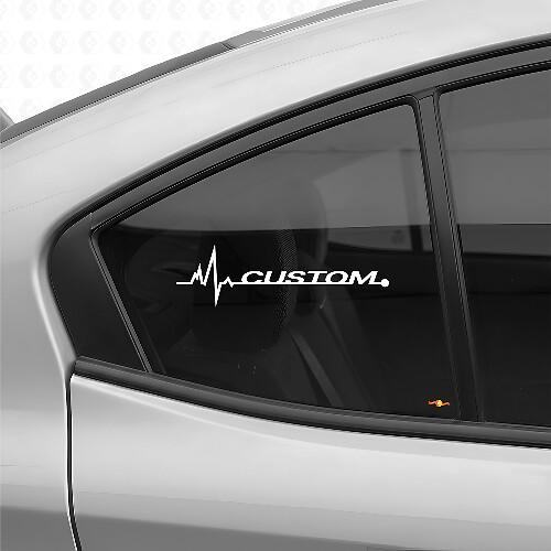 Aangepaste Tekst Heartbeat Stijl Raam Vinyl Decal Kit voor Suba Auto's_1