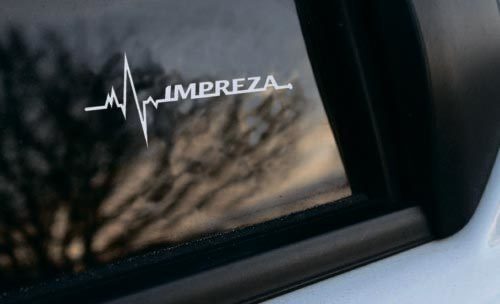 Heartbeat Impreza Raam Vinyl Decal Sticker voor Subaru
