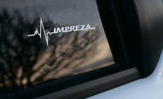 Subaru Impreza is in my Blood raamstickerstickers grafisch