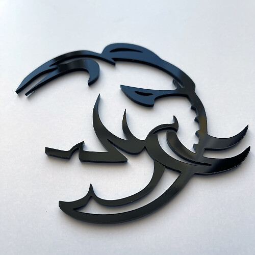 HellElephant Demon 3D Badge Zwarte Spatbordembleem
