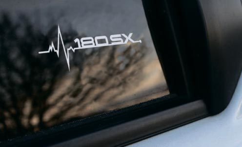 Nissan 180SX is in my Blood raamsticker stickers grafisch