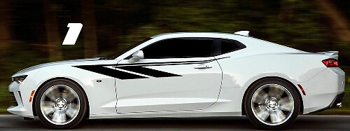 Aangepaste Tribal Zijstreep Vinyl Decal Set voor Chevrolet Camaro