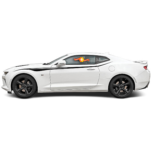 Aangepast Tribal zijstrepen vinyl stickerpakket voor Chevrolet Camaro 2016-2017