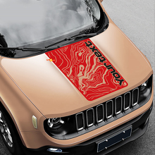 Topografische Kaart Motorkap Vinyl Decal Sticker voor Jeep Renegade 2