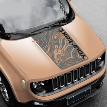 Topografische Kaart Motorkap Vinyl Decal Sticker voor Jeep Renegade 3