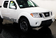 Pro-4X Bandenpatroon Lijn Motorkap Zij Vinyl Decal Sticker voor Nissan Frontier 2016_2
