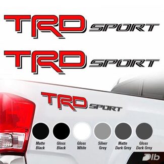 Toyota TRD Sport 2016 2017 Tacoma Tundra Truck Sticker Vinyl 2 Stickers Sticker Rood
