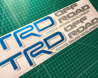 Toyota TRD 4X4 Off Road Tacoma Tundra Truck Decals Stickers Helderblauw Metallic