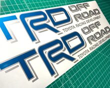 Toyota TRD 4X4 Off Road Tacoma Tundra Truck Decals Stickers Helderblauw Metallic 3