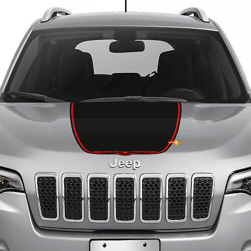 Trailhawk-stijl motorkap vinyl decal sticker graphic voor Jeep Cherokee