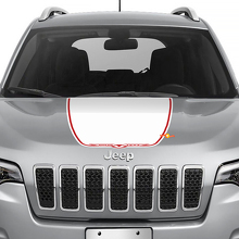 Trailhawk-stijl motorkap vinyl decal sticker graphic voor Jeep Cherokee 3