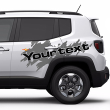 Spatwater Hood- en Zijsplash Vinyl Stickerset voor Jeep Renegade 6