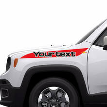 2 kleuren Jeep Renegade Hood Stripe Graphic Vinyl Decal Sticker Side 2
