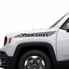 2 kleuren Jeep Renegade Hood Stripe Graphic Vinyl Decal Sticker Side 3