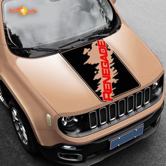 2 kleuren Hood Jeep Renegade Splash Splatter Logo Graphic Vinyl Decal Sticker SUV