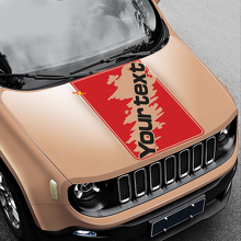 Belettering Splash Spatstijl Motorkap Vinyl Decal Sticker voor Jeep Renegade 2