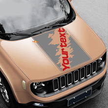 Belettering Splash Spatstijl Motorkap Vinyl Decal Sticker voor Jeep Renegade 3