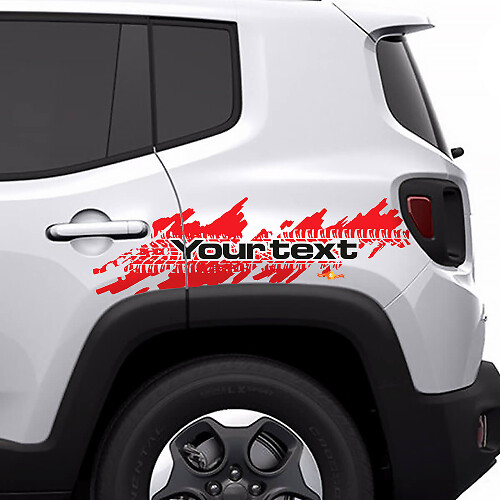 Versleten Banden Spatbescherming Achterzijgrafiek Vinyl Decal Sticker voor Jeep Renegade