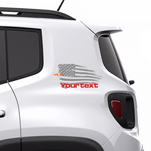 Verweerde Amerikaanse Vlag Achterzijraam Grafische Vinyl Decal Sticker voor Jeep Renegade 3
