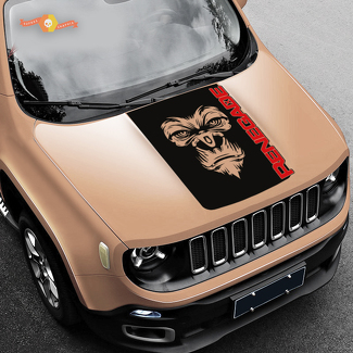 2 kleuren Hood Jeep Renegade Yeti Bigfoot Sasquatch Logo Graphic Vinyl Decal SUV