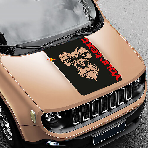 Yeti Bigfoot Sasquatch Logo Grafische Motorkap Vinyl Sticker Decal voor Jeep Renegade