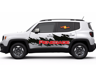 2 kleuren Jeep Renegade Side Splash Logo Graphic Vinyl Decal & Windscherm Graphic