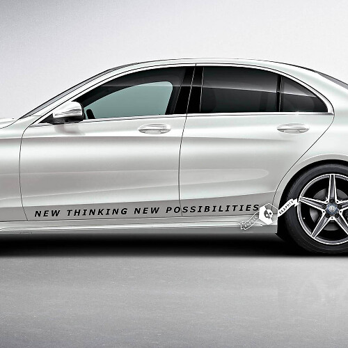 Nieuwe Denkwijze Nieuwe Mogelijkheden Zijkant Vinylstickers voor Mercedes-Benz