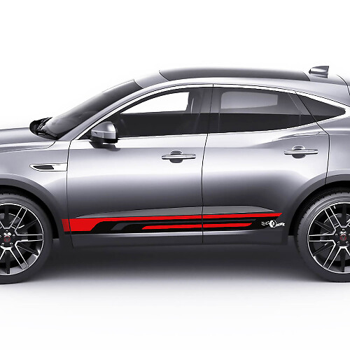 Jaguar E-Pace Zijstrepen Deuren Grafische sticker Logo sticker
