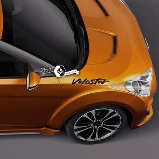 Paar Hood belettering sticker sticker embleem logo vinyl Veloster voor Hyundai
