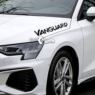 Kap belettering sticker sticker embleem logo vinyl vanguard voor Audi
