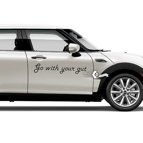 Belettering sticker sticker deuren embleem logo vinyl voor mini
 1