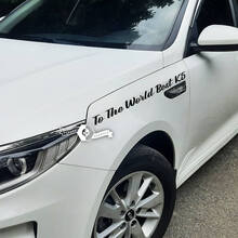 2 X belettering sticker sticker spatbord embleem logo naar 's werelds beste K5 vinyl voor Kia Optima K5
 3