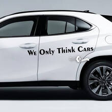 Paar belettering We denken alleen dat auto's deuren embleem Logo Vinyl Decal Sticker
 2