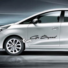 Paar deuren belettering Ga verder dan embleem Logo Vinyl Decal Sticker
 2