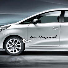Paar deuren belettering Ga verder dan embleem Logo Vinyl Decal Sticker
 4