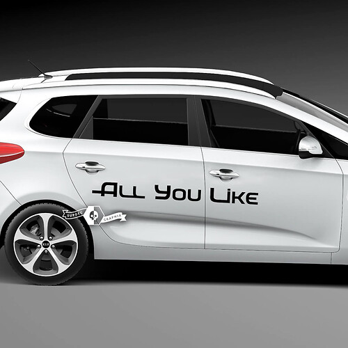 Paar deuren belettering alles wat je wilt embleem Logo Vinyl Decal Sticker
