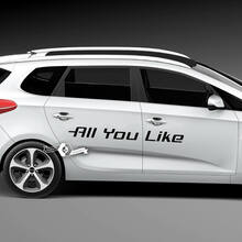 Paar deuren belettering alles wat je wilt embleem Logo Vinyl Decal Sticker
 4