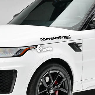 Paar belettering sticker sticker embleem logo vinyl boven en buiten voor Land Rover Range Rover
