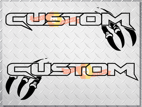CUSTOM Klauw Lettering Bedside Vinyl Decal Stickers
