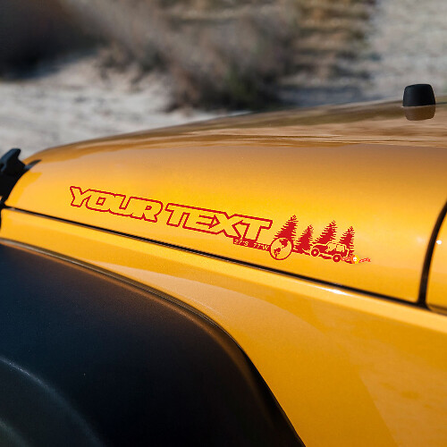 Set Off Road Forest Style Vinyl Motorkap Stickers Decals voor Jeep Wrangler_1