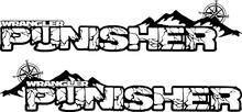 Paar Jeep Wrangler aangepaste tekst met kompas vinyl kap stickers stickers TJ JK YJ
 2