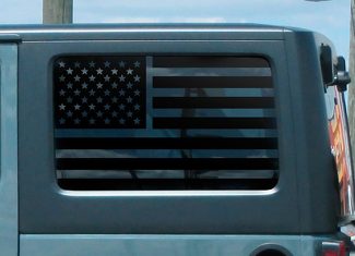 2x Jeep Hardtop Vlag Sticker Regular USA American Wrangler JKU Window