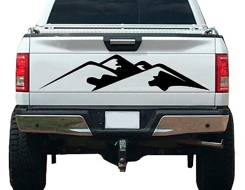 Bergsilhouet Universele Vinyl Decal Sticker