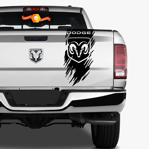 Scratch Hemi Stijl Achterklep Vinyl Sticker voor Dodge Ram 1500-3500