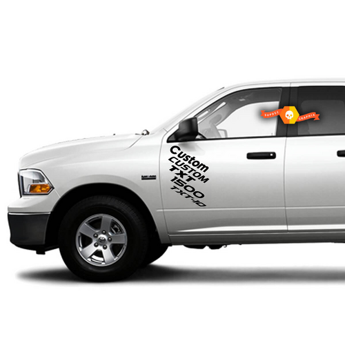 custom Zijdeur sticker Grafische Sticker Kit voor Dodge Ram 1500 srt 10 Hemi