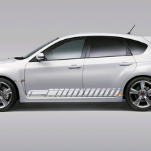 Ruitmotief Zijstrepen Vinyl Decal Kit voor Subaru Impreza Hatchback WRX STI 2007-12_2