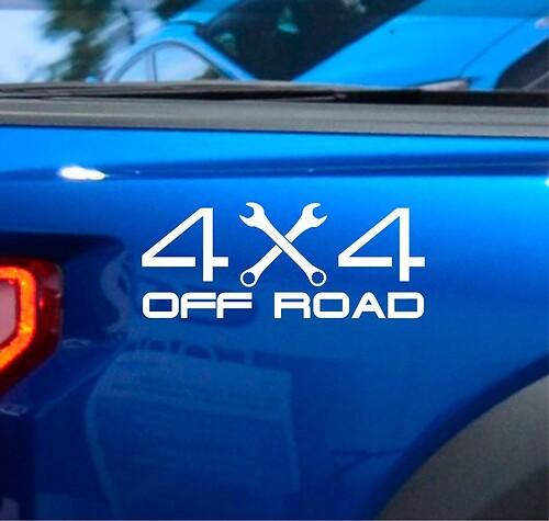 4X4 Off Road Sleutelstijl Zijvinyl Decal Sticker