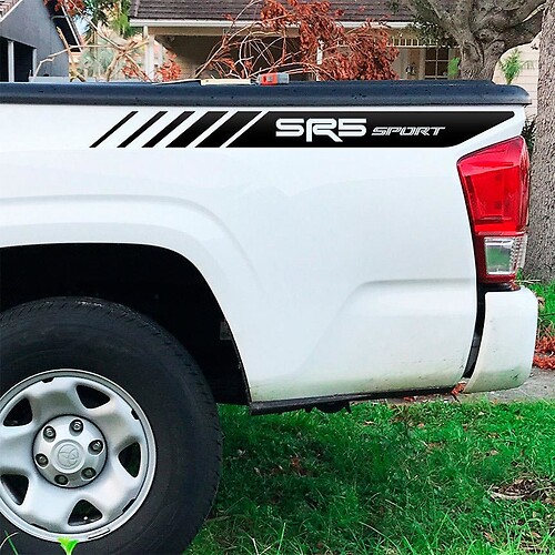 SR5 Sportstrepen Vinylsticker voor de zijkant van de laadbak voor Toyota Tacoma