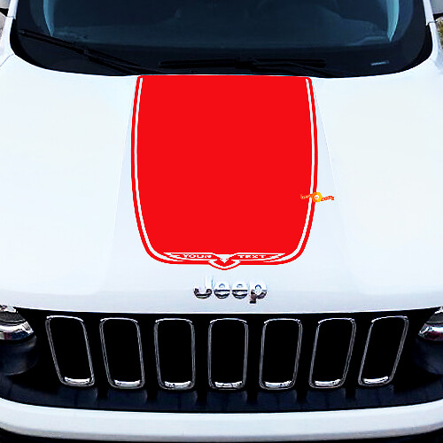 Aangepaste Tekst Hawk Stijl Grafische Vinyl Motorkap Sticker voor Jeep Cherokee