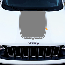Aangepaste Tekst Hawk Stijl Grafische Vinyl Motorkap Sticker voor Jeep Cherokee 2